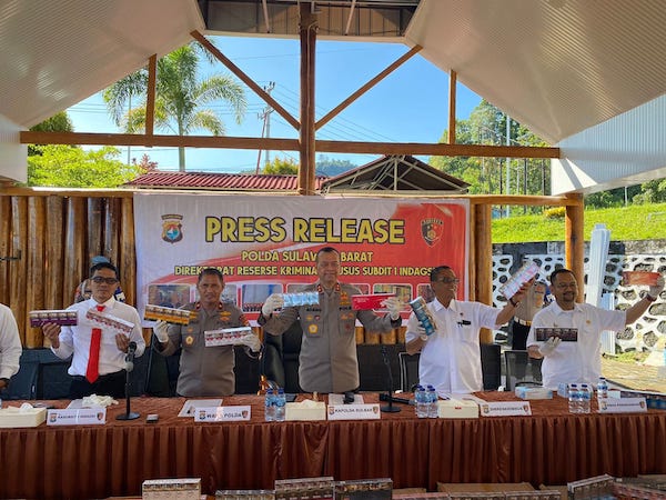 Polda Sulbar Ungkap Peredaran Rokok Ilegal, Pemprov Turun Tangan