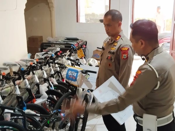 Sambut HUT Bhayangkara, Polres Takalar Gelar Fun Bike