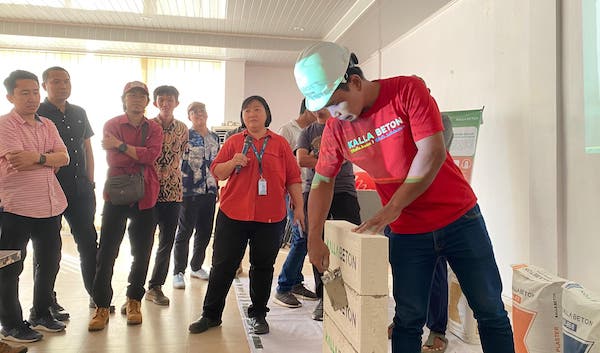 Kalla Beton Edukasi Penggunaan Mortar Instan untuk Tingkatkan Efisiensi Konstruksi