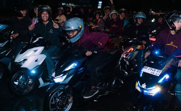 Asmo Sulsel Dorong Gaya Hidup Komunitas Honda Lewat Nocturnity Riding