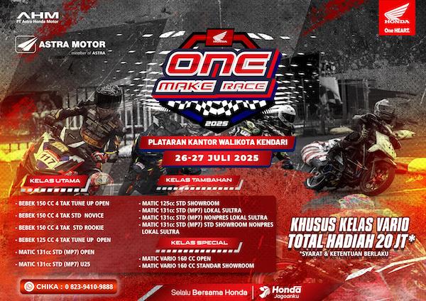 Asmo Sulsel Hadirkan Honda One Make Race di Kendari, Perebutkan Hadiah Rp20 Juta