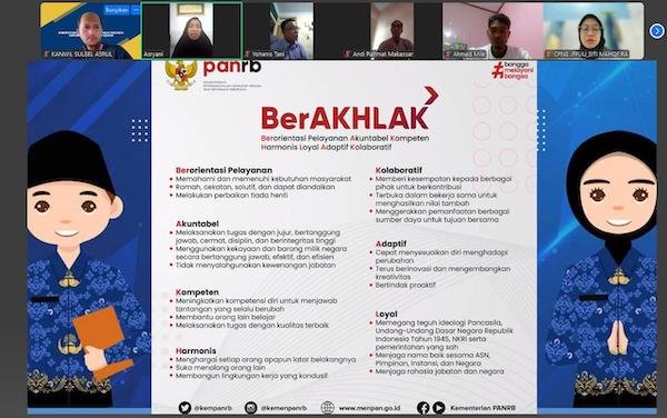 ASN Kanwil Kemenkum Sulsel Tanamkan Semangat BerAKHLAK dalam Budaya Kerja
