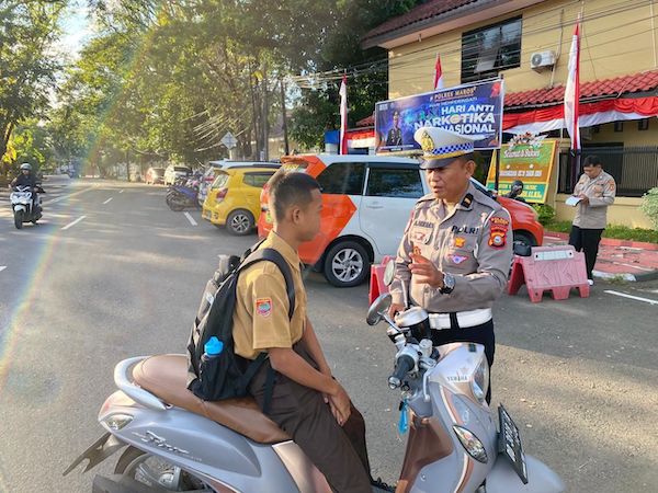 Polres Maros Bakal Tilang Pelajar yang Tidak Memiliki SIM Selama Operasi Patuh 2025