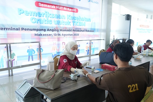 Peduli Pekerja Pelabuhan, Pelindo Lakukan Pemeriksaan Kesehatan Gratis
