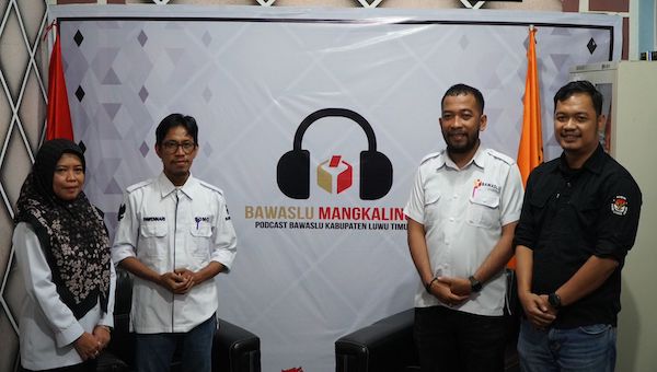 Perluas Jangkauan Pendidikan Pengawasan Partisipatif, Bawaslu Lutim Launching Podcast