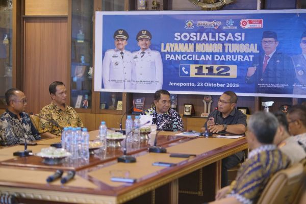 Prioritaskan Keselamatan Warga, Pemkab Jeneponto Siapkan Layanan Darurat 112