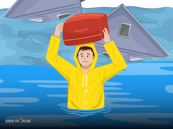 ‎BMKG Petakan 17 Wilayah di Sulsel Berisiko Banjir pada 27 Oktober 2025