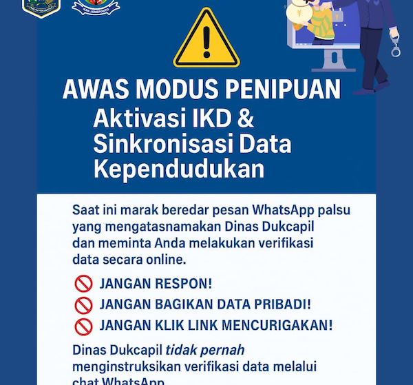 Hati-Hati Penipuan Baru, Dukcapil Jeneponto Tegaskan Tak Pernah Verifikasi Data lewat Chat