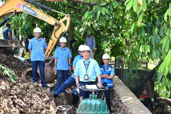 Koneksi Pipa di Jembatan PLTU Tello Mulai Dikerjakan, Hamzah Pastikan Layanan Optimal
