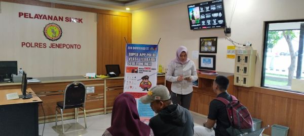 Cegah Praktik Pungli, Polres Jeneponto Gencarkan Pelayanan SKCK Berbasis Online
