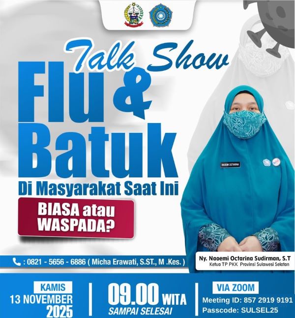 Gelar Talk Show, Pokja IV PKK Sulsel Edukasi Masyarakat Cara Cegah ISPA