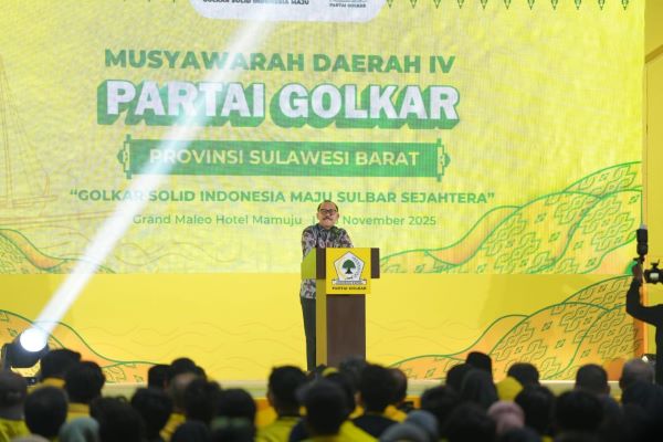 Gubernur Sulbar Hadiri Musda IV Golkar, Tekankan Kolaborasi Pembangunan Daerah