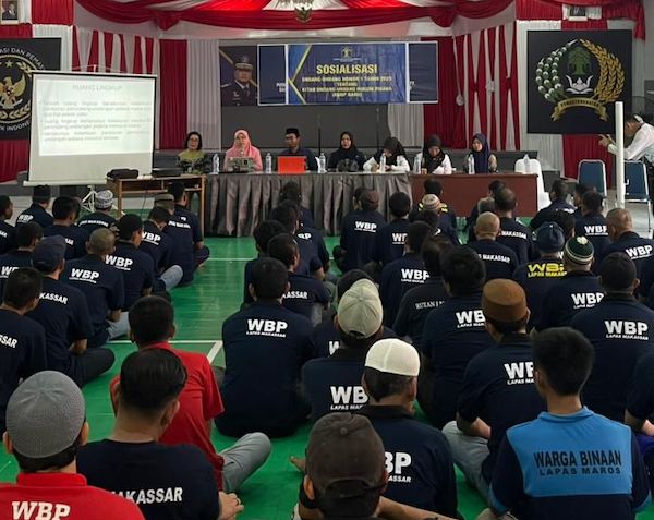 Kemenkum Sulsel Sosialisasi KUHP Baru kepada Warga Binaan Lapas Kelas I Makassar