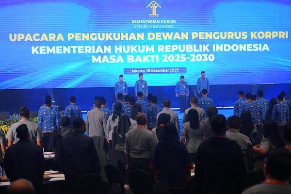 Pengurus KORPRI Kemenkum 2025–2030 Resmi Dikukuhkan