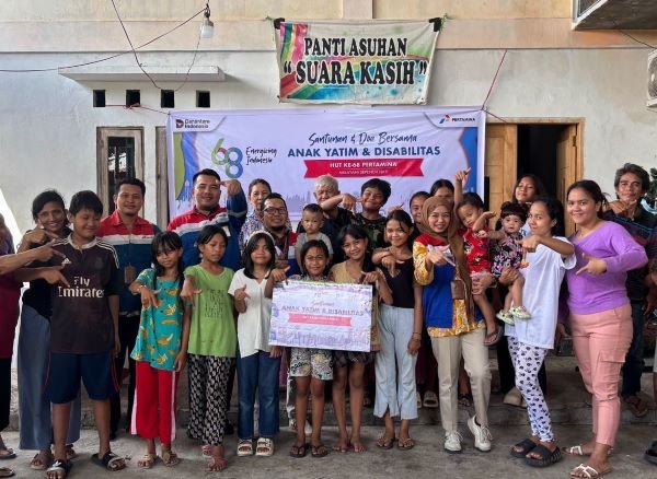 HUT ke-68, Pertamina Sulawesi Santuni Anak Yatim dan Disabilitas di Bitung