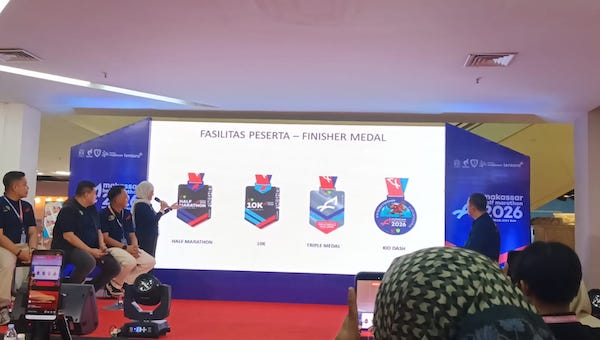 Triple Medals Challenge Jadi Daya Tarik Utama Makassar Half Marathon 2026
