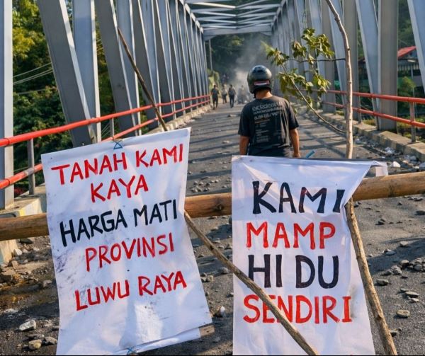 Tiga Hari Blokade Jalan, Massa Aksi Serukan Pemekaran Provinsi Luwu Raya