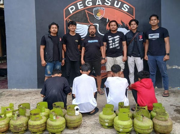 Tim Pegasus Polres Jeneponto Ringkus Komplotan Remaja Pencuri Tabung Gas