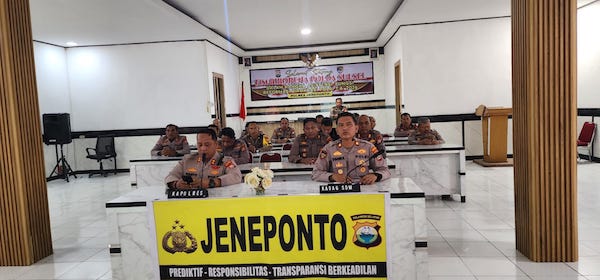 Suksekan Visi Indonesia Emas, Polres Jeneponto Siap Jadi Motor Swasembada Pangan Nasional