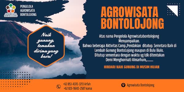 Pasca Pendaki Meninggal Dunia, Pengelola Agrowisata Bontolojong Tutup Sementara Jalur Pendakian Bulu Bialo