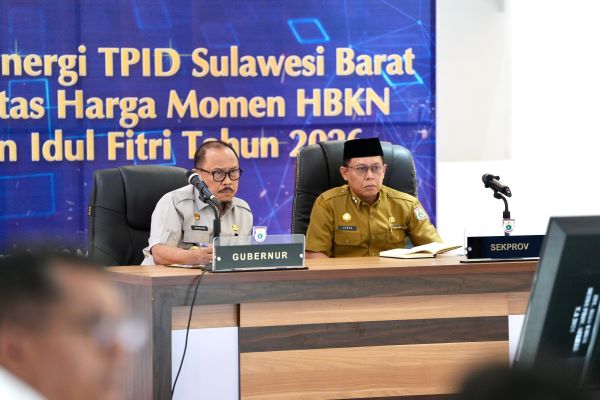 Gubernur Suhardi Duka Pimpin HLM TPID, Pastikan Stok Pangan Sulbar Aman Jelang Idulfitri 2026
