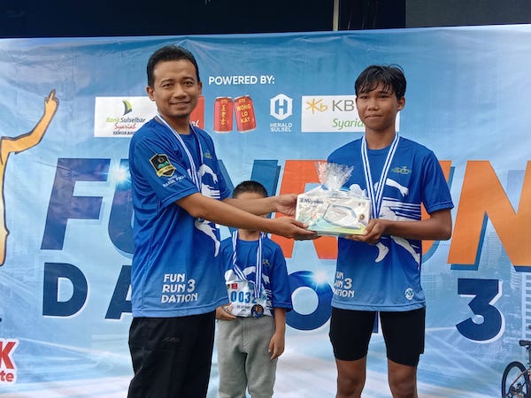 Perdana Digelar, Fun Run Dation 3 Makassar Diserbu 300 Peserta