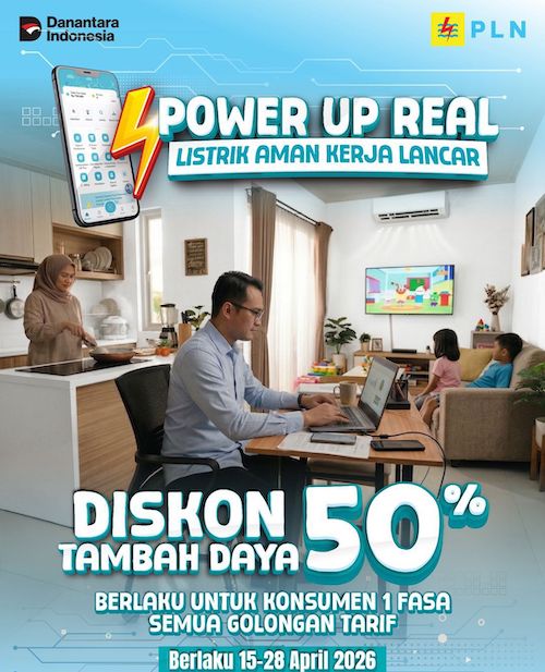 PLN Luncurkan Promo Tambah Daya Diskon 50%, Berlaku 15-28 April 2026