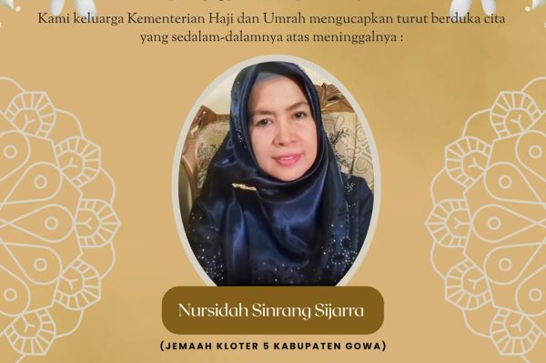 Seorang Jemaah Haji Kloter 5 Asal Gowa Wafat di Madinah