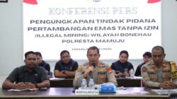 Polresta Mamuju Gerebek Tambang Ilegal di Bonehau, Produksi Emas 20 Gram per Hari