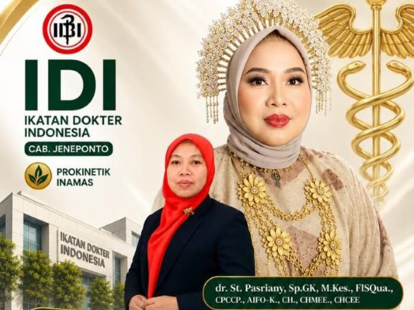 Resmi Terpilih, dr. Pasriany Bawa Visi 'Prokinetik Inamas' untuk IDI Jeneponto