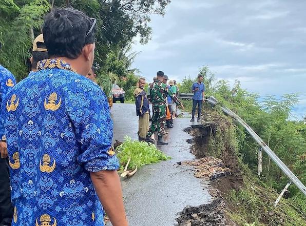 Akses Jalan Bendungan Karalloe Longsor, BPBD Jeneponto Imbau Warga Waspada