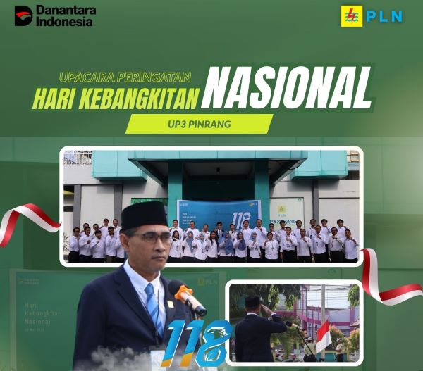 PLN UP3 Pinrang Gelar Upacara Hari Kebangkitan Nasional ke-118