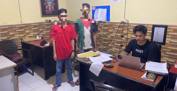 Dua terduga pelaku yang ditangkap pihak Kepolisian Polresta Mamuju. (Dok: Ist)