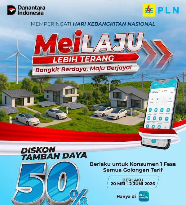 PLN Beri Diskon Tambah Daya 50 Persen Lewat Promo MeiLAJU