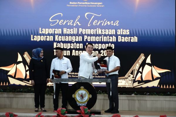 Pemkab Jeneponto Kembali Raih WTP dari BPK Sulsel