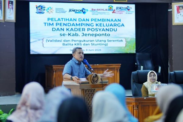 Sasar 1.528 Kader, Bupati Jeneponto Matangkan Validasi Data Stunting
