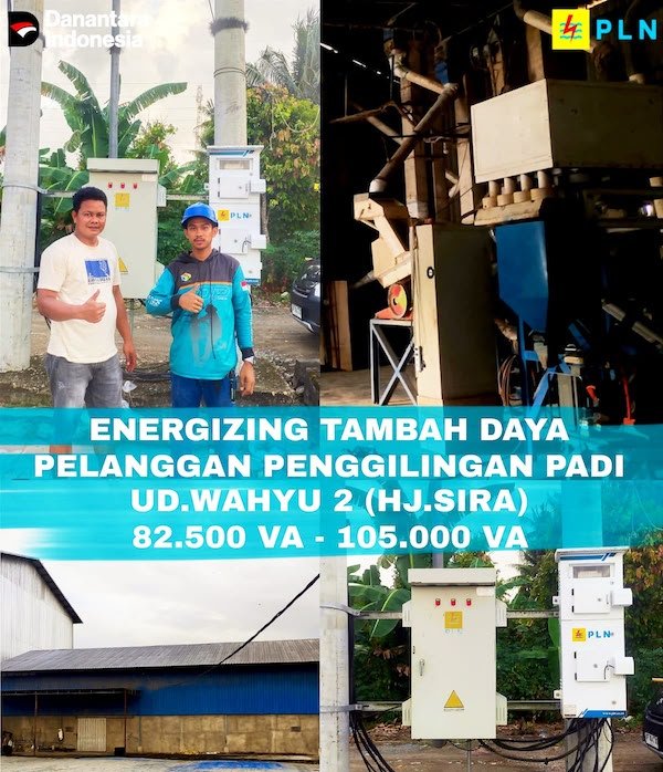 Dukung Produktivitas Pertanian, PLN UP3 Pinrang Energizing Tambah Daya Penggilingan Padi