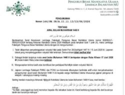 Hilal Tak Terlihat, LF PBNU Tetapkan 1 Muharram 1448 H Jatuh pada Rabu 17 Juni 2026