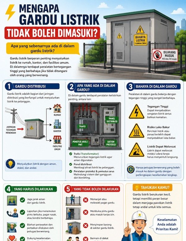 Mengapa Gardu Listrik Tidak Boleh Dimasuki? Ini Penjelasan yang Perlu Diketahui Masyarakat