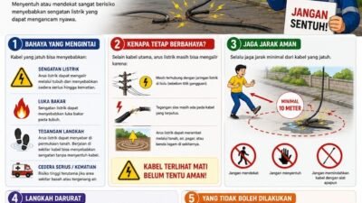 Kenapa Tidak Boleh Menyentuh Kabel yang Jatuh? Kabel Terlihat Mati Belum Tentu Aman