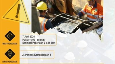 Perbaikan Pipa di Perintis Kemerdekaan, PDAM Imbau Pelanggan Tampung Air Sebelum Pekerjaan Dimulai