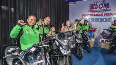 Rezeki Mitra Ojol dari MyPertamina, 25 Yamaha Lexi Dibagikan pada BOOM Periode 1