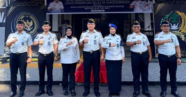 Sepekan Menjabat, Kakanwil Ditjenpas Sulsel Cek Disiplin Pegawai Lapas