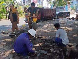 PU Makassar Benahi Trotoar dan Drainase Bulogading Usai Penertiban PKL