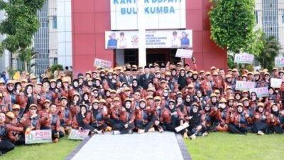 Bupati Andi Utta Lepas Kontingen Porsenijar, PGRI Bulukumba Targetkan Tiga Besar