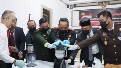 Gagalkan Peredaran Narkoba, Polres Jeneponto Musnahkan 969 Gram Sabu