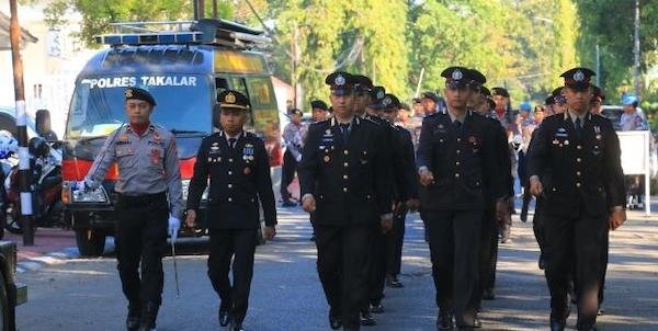 HUT Bhayangkara ke-80, 62 Personel Polres Takalar Naik Pangkat