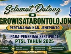 Unik, Penyerahan Sertifikat PTSL Jeneponto Digelar di Kawasan Agrowisata Bontolojong