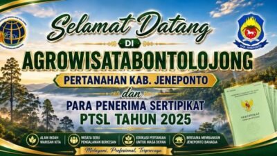 Unik, Penyerahan Sertifikat PTSL Jeneponto Digelar di Kawasan Agrowisata Bontolojong