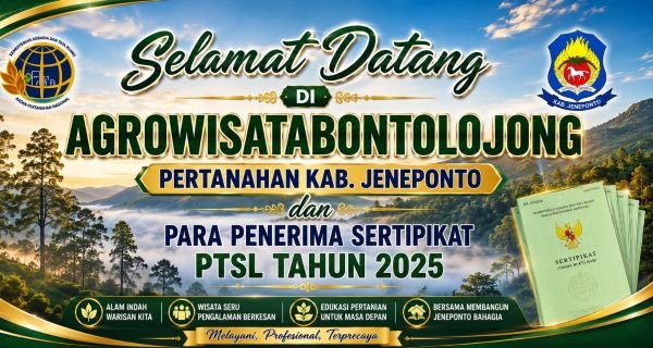 Unik, Penyerahan Sertifikat PTSL Jeneponto Digelar di Kawasan Agrowisata Bontolojong